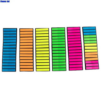 200/300Pcs Έγχρωμα αυτοκόλλητα Διαφανείς καρτέλες με δείκτη φθορισμού Σημαίες Sticky Note Χαρτικά Δώρα για παιδιά Σχολικά είδη γραφείου