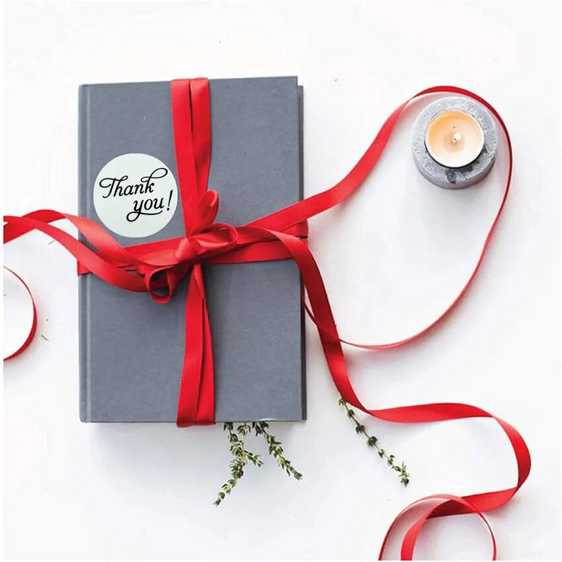 100-500 τμχ Λευκό στρογγυλό Ετικέτες Αυτοκόλλητο σφραγίδα Ετικέτες Αυτοκόλλητα χαρτικά για ταχυδρομικά προμήθειες Συσκευασίες δώρου Διακοσμητικά αυτοκόλλητα