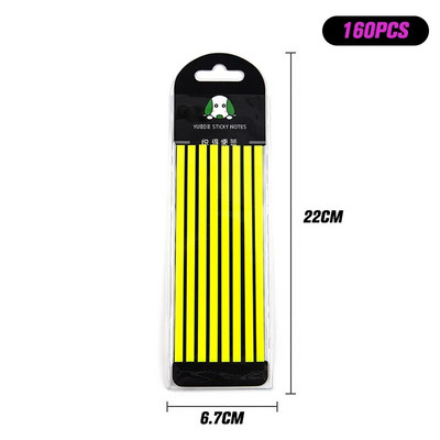 100/160/PCS Βοήθημα ανάγνωσης επισήμανσης αυτοκόλλητο Διαφανές φθορίζουσες καρτέλες ευρετηρίου Σημαίες Sticky Note Χαρτικά Σχολικά είδη γραφείου