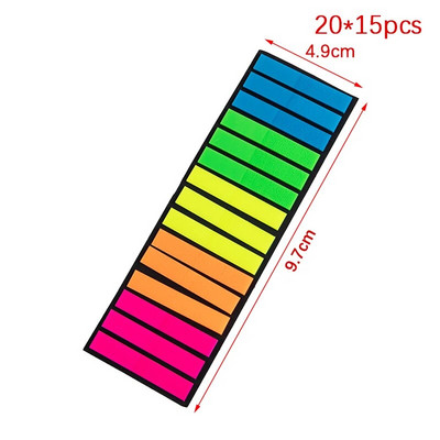 100/160/PCS Βοήθημα ανάγνωσης επισήμανσης αυτοκόλλητο Διαφανές φθορίζουσες καρτέλες ευρετηρίου Σημαίες Sticky Note Χαρτικά Σχολικά είδη γραφείου