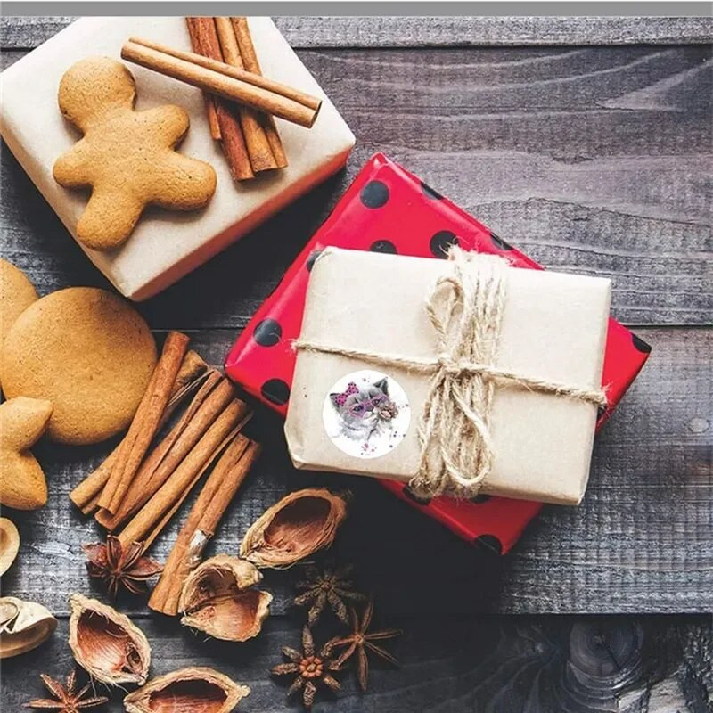 Armas kass, 100-500 tk Kleebised pitseerimissildid auhinnakleebis kooliõpetajale armsad loomad lastele kirjatarvete kleebis kingituseks kaunistus