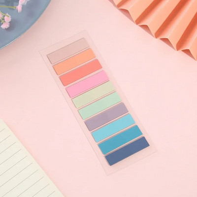 200 lehte Morandi läbipaistev luminofoorregistri vahekaardid PET noolelipud Kleepmärkus lehemarkeri plaanija kleebiste jaoks Kontorikool