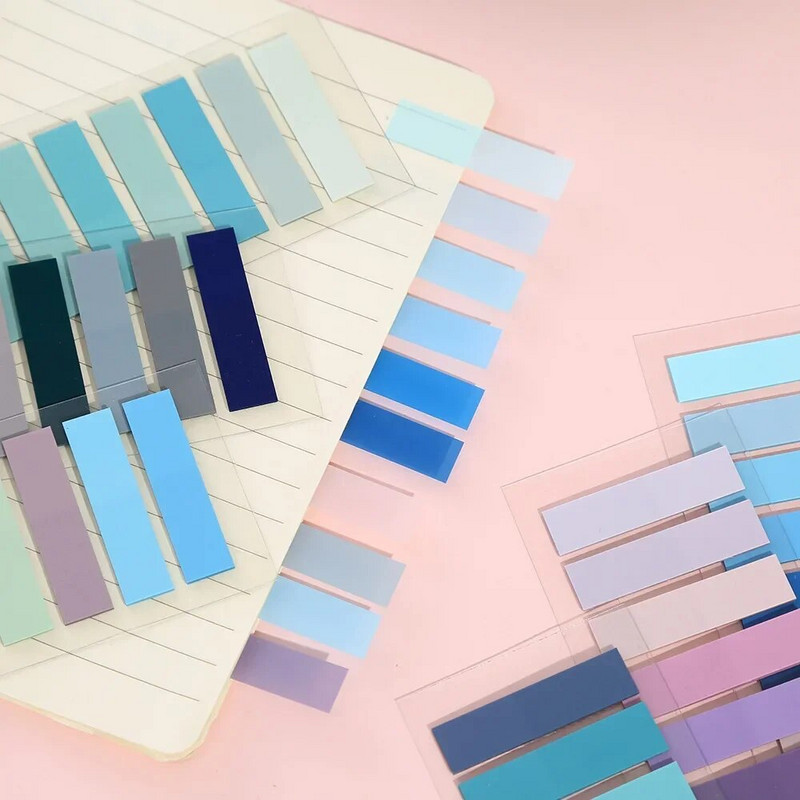 200 lehte Morandi läbipaistev luminofoorregistri vahekaardid PET noolelipud Kleepmärkus lehemarkeri plaanija kleebiste jaoks Kontorikool