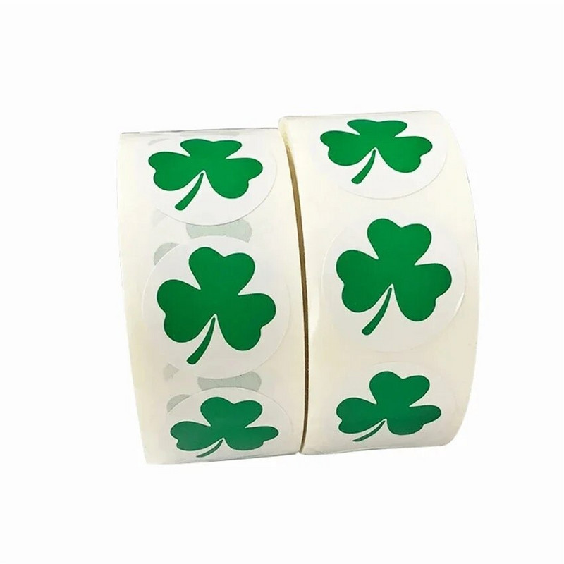 Püha Patricku päeva ristikkleebised Shamrock Seal Sildid Kleebised Kleebised Kingituskaunistuste ja Kirjatarvete Kleebis 100-500 tk