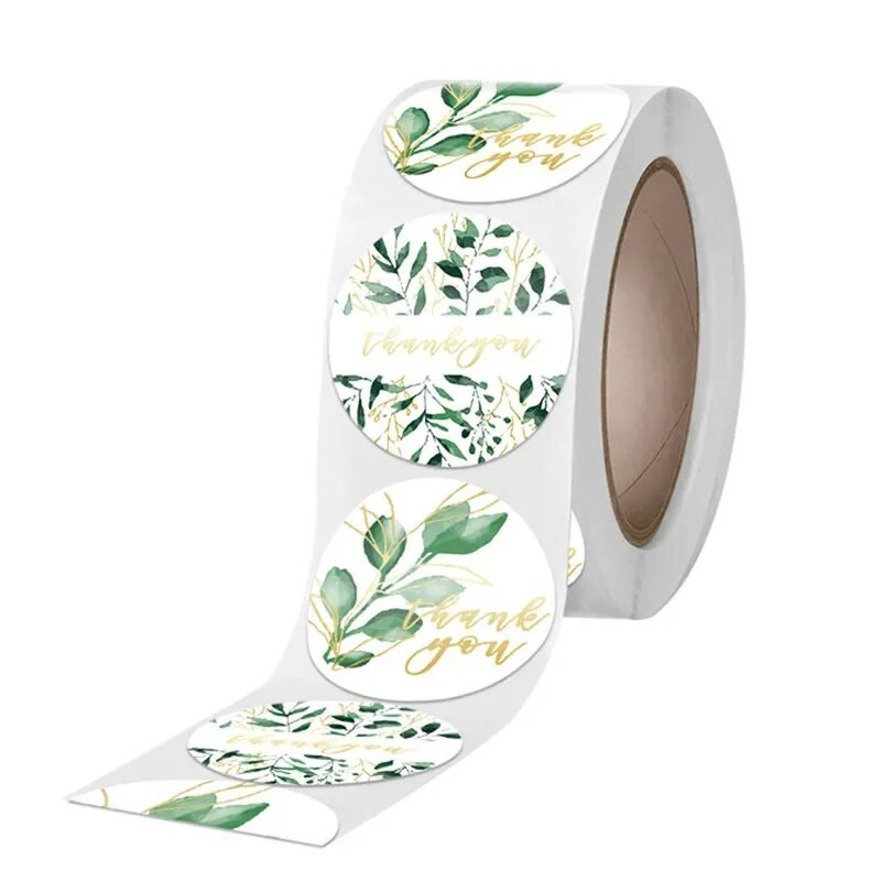 Λουλούδια 38 χιλιοστών Ευχαριστούμε Αυτοκόλλητο Χαρτί Ετικέτες Ανταμοιβή Αυτοκόλλητα Scrapbooking Διακόσμηση δεξίωσης γάμου Φάκελοι Σφραγίδες Αυτοκόλλητα Χαρτικά