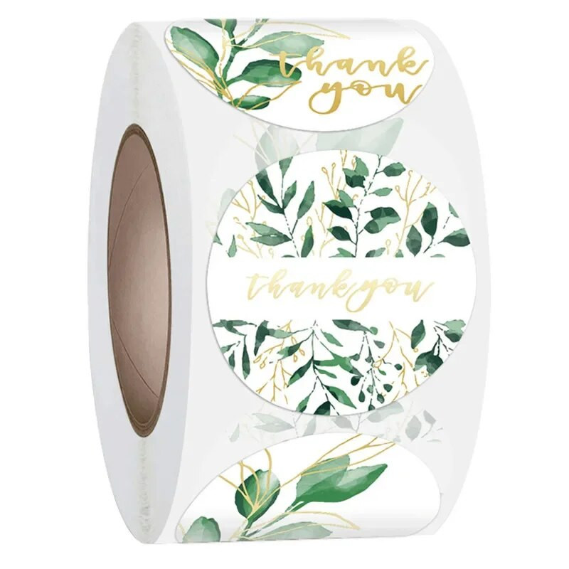 Λουλούδια 38 χιλιοστών Ευχαριστούμε Αυτοκόλλητο Χαρτί Ετικέτες Ανταμοιβή Αυτοκόλλητα Scrapbooking Διακόσμηση δεξίωσης γάμου Φάκελοι Σφραγίδες Αυτοκόλλητα Χαρτικά