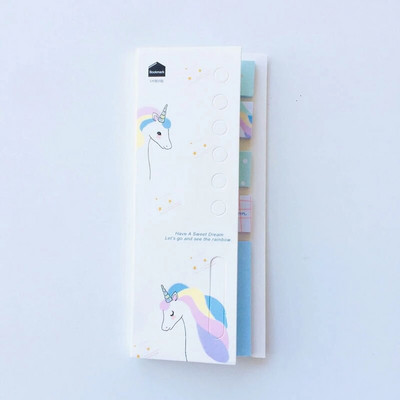Creative Cartoon Memo Pad Kawaii Unicorn Sticky Notes Χαριτωμένο αυτοκόλλητο σημειωματάριο για φοιτητές Σχολικά είδη γραφείου 02136