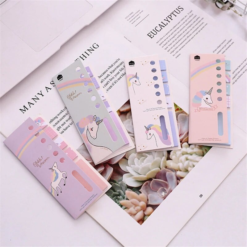 Creative Cartoon Memo Pad Kawaii Unicorn Sticky Notes Χαριτωμένο αυτοκόλλητο σημειωματάριο για φοιτητές Σχολικά είδη γραφείου 02136