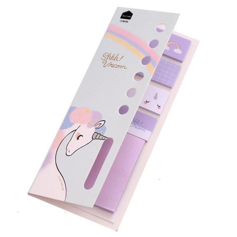 Creative Cartoon Memo Pad Kawaii Unicorn Sticky Notes Χαριτωμένο αυτοκόλλητο σημειωματάριο για φοιτητές Σχολικά είδη γραφείου 02136