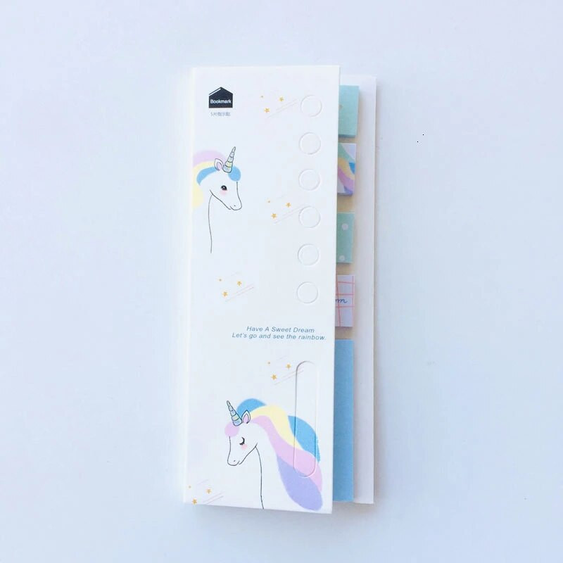 Creative Cartoon Memo Pad Kawaii Unicorn Sticky Notes Χαριτωμένο αυτοκόλλητο σημειωματάριο για φοιτητές Σχολικά είδη γραφείου 02136