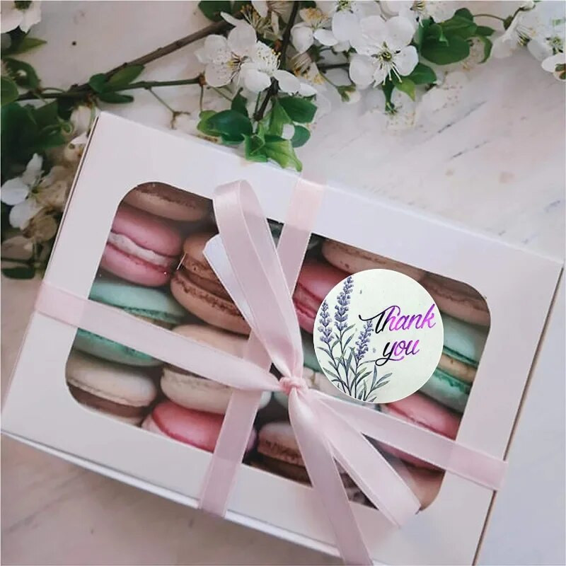 1,5-tolline lilleline tänukleebis Sinise kirjaga pulmapeo kingituse kaunistuskleebis Küpsetussildi ümbriku sulgemisliimi kleebis