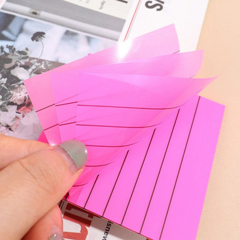 Творчески подплатени прозрачни лепкави блокчета за бележки Флуоресцентни публикувани Водоустойчиви цветни бележки Стикер Хартия Училищни канцеларски материали