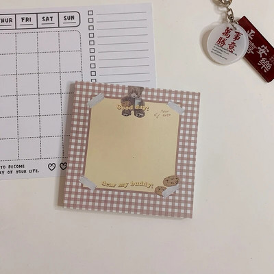 50 Sheets Ins Kuum Ameerika retrostiilis armas karu Mini Kaasaskantav Märkmik Päevik Harjutusraamat Papelaria kooli kontoritarbed