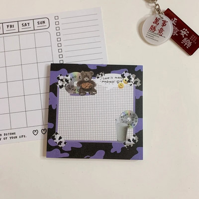 50 Sheets Ins Kuum Ameerika retrostiilis armas karu Mini Kaasaskantav Märkmik Päevik Harjutusraamat Papelaria kooli kontoritarbed