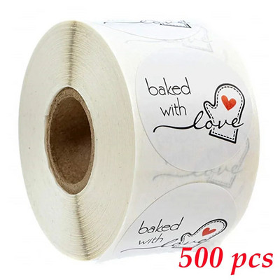 100-500 stuks kaubiku 1-tolline kraftpaberi kleebis