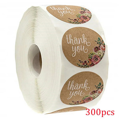 100-500 stuks kaubiku 1-tolline kraftpaberi kleebis