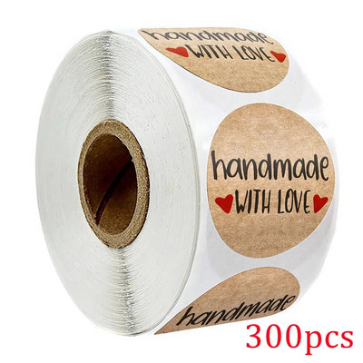 100-500 stuks kaubiku 1-tolline kraftpaberi kleebis