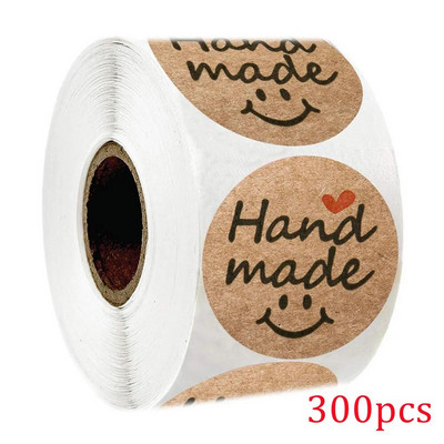 100-500 stuks kaubiku 1-tolline kraftpaberi kleebis