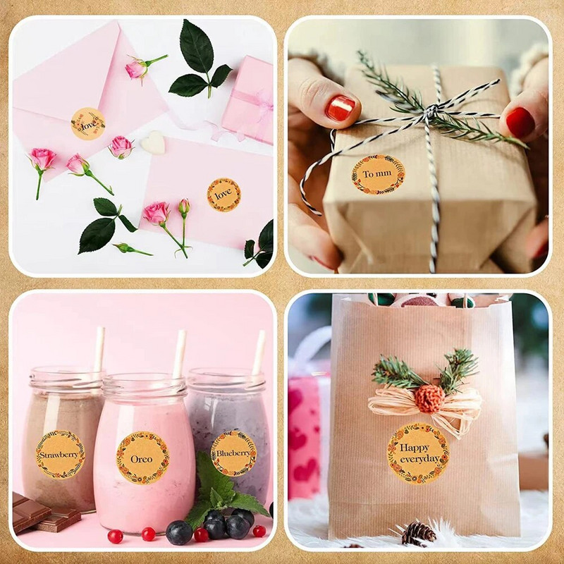 500 tk jõupaberist etiketid kleebised tühjad kirjutatavad pitseerimissildid kinkedekoori purki toidu klassifikatsiooni märgis kirjatarvete kleebised