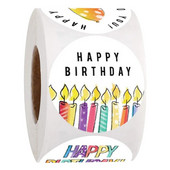 50-500 τμχ 2,5 αυτοκόλλητα ρολό δώρο Scrapbooking Αυτοκόλλητα σφράγισης Ευχαριστώ Σχέδιο επιστολής Happy Birthday Ετικέτα δώρου γάμου