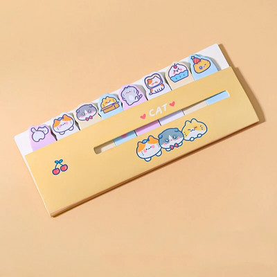 120 φύλλα Kawaii Stationery Cute Cartoon Animals Marker Σημειωματάριο Σημαίες Σημαίες Ευρετήριο Καρτέλα Αυτοκόλλητα αυτοκόλλητα ετικέτας