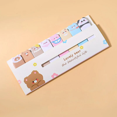 120 φύλλα Kawaii Stationery Cute Cartoon Animals Marker Σημειωματάριο Σημαίες Σημαίες Ευρετήριο Καρτέλα Αυτοκόλλητα αυτοκόλλητα ετικέτας