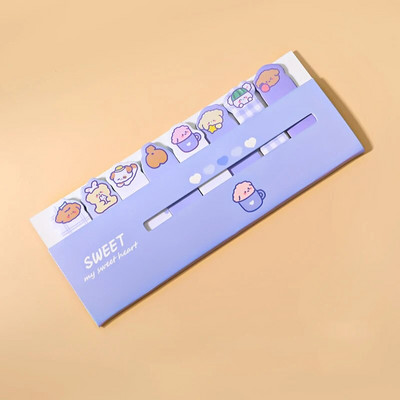120 φύλλα Kawaii Stationery Cute Cartoon Animals Marker Σημειωματάριο Σημαίες Σημαίες Ευρετήριο Καρτέλα Αυτοκόλλητα αυτοκόλλητα ετικέτας