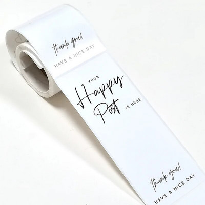 50 τμχ/ρολό Ευχαριστώ Αυτοκόλλητα Μικρές επιχειρήσεις Εμπορεύματα Συσκευασία Διακόσμηση Αυτοκόλλητα σφράγισης Προσωποποιημένη ετικέτα συσκευασίας