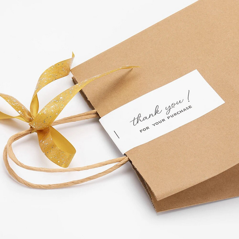50 τμχ/ρολό Ευχαριστώ Αυτοκόλλητα Μικρές επιχειρήσεις Εμπορεύματα Συσκευασία Διακόσμηση Αυτοκόλλητα σφράγισης Προσωποποιημένη ετικέτα συσκευασίας