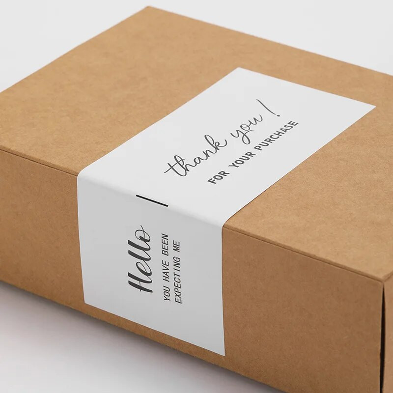 50 τμχ/ρολό Ευχαριστώ Αυτοκόλλητα Μικρές επιχειρήσεις Εμπορεύματα Συσκευασία Διακόσμηση Αυτοκόλλητα σφράγισης Προσωποποιημένη ετικέτα συσκευασίας