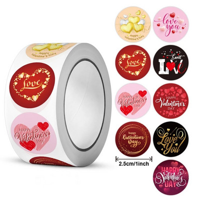 50-500 kom Naljepnice Sretno Valentinovo Poklon Pečat Naljepnica Papirnate naljepnice Pakiranje za vjenčanje Potrepštine Dekoracija DIY Rukotvorine