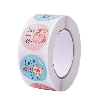 50-500 kom Naljepnice Sretno Valentinovo Poklon Pečat Naljepnica Papirnate naljepnice Pakiranje za vjenčanje Potrepštine Dekoracija DIY Rukotvorine