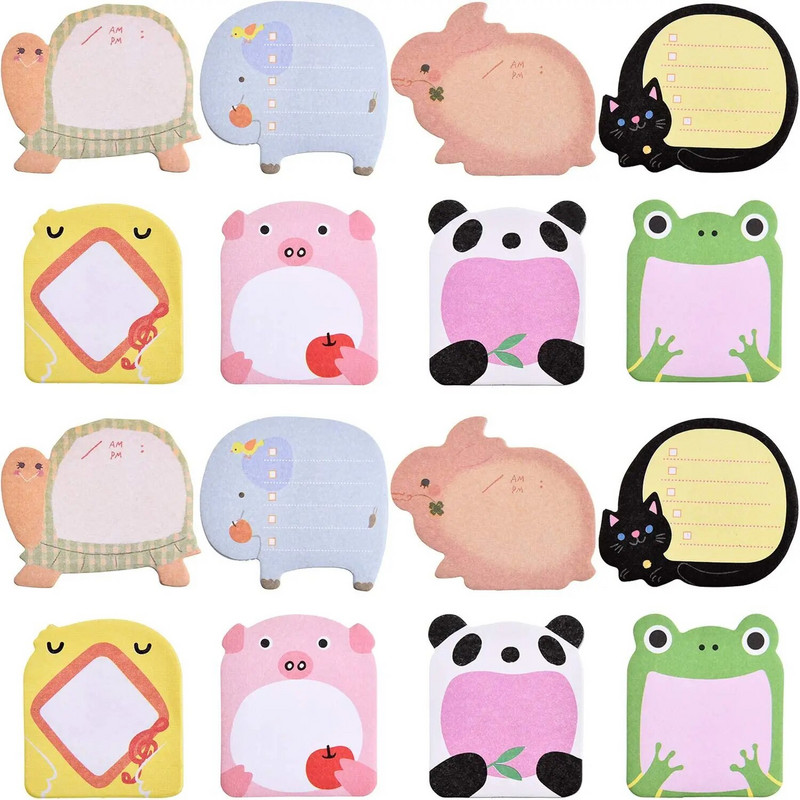 20 tk armsad multifilmid loomad kleepuvad märkmed Lehekülje markerid erineva kujuga lipud Märkmed õpilastele Kodused kontoritarbed