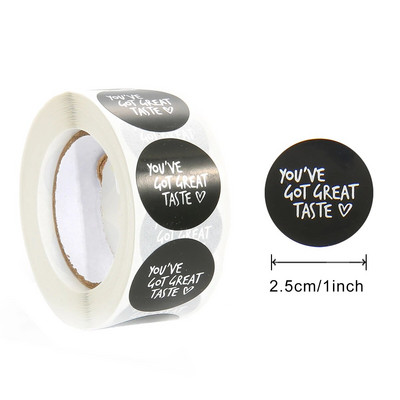 2,5 cm 500 tk kleebised rull-kingitus väljalõigete albumi sulgemiskleebised tänukirja kujundus sünnipäeva-pulmakingi kaunistuse sildid