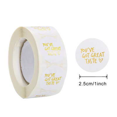 2,5 cm 500 tk kleebised rull-kingitus väljalõigete albumi sulgemiskleebised tänukirja kujundus sünnipäeva-pulmakingi kaunistuse sildid