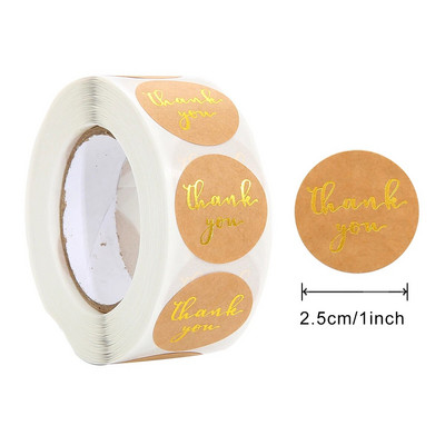 2,5 cm 500 tk kleebised rull-kingitus väljalõigete albumi sulgemiskleebised tänukirja kujundus sünnipäeva-pulmakingi kaunistuse sildid