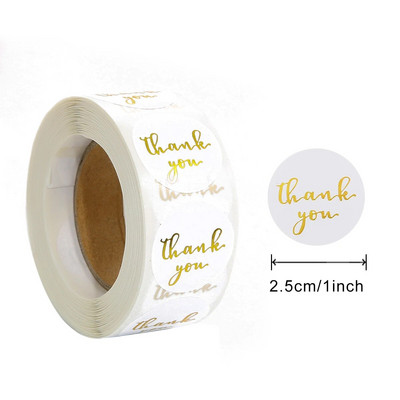 2,5 cm 500 tk kleebised rull-kingitus väljalõigete albumi sulgemiskleebised tänukirja kujundus sünnipäeva-pulmakingi kaunistuse sildid