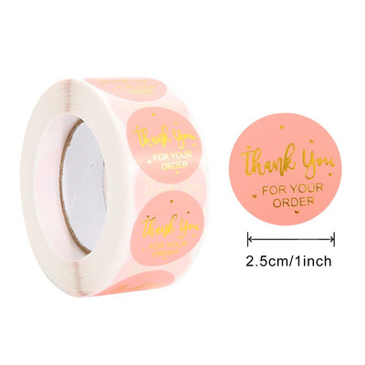 2,5 cm 500 tk kleebised rull-kingitus väljalõigete albumi sulgemiskleebised tänukirja kujundus sünnipäeva-pulmakingi kaunistuse sildid