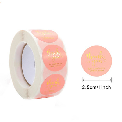 2,5 cm 500 tk kleebised rull-kingitus väljalõigete albumi sulgemiskleebised tänukirja kujundus sünnipäeva-pulmakingi kaunistuse sildid