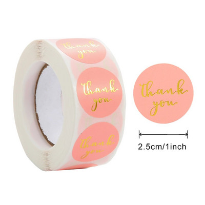 2,5 cm 500 tk kleebised rull-kingitus väljalõigete albumi sulgemiskleebised tänukirja kujundus sünnipäeva-pulmakingi kaunistuse sildid