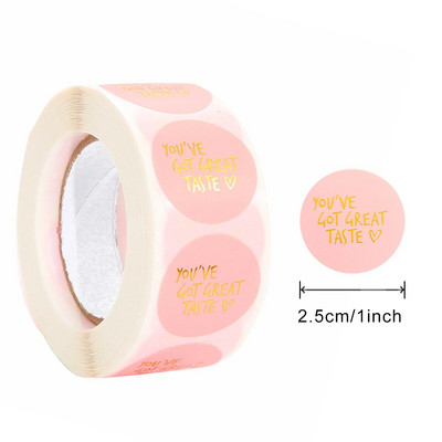 2,5 cm 500 tk kleebised rull-kingitus väljalõigete albumi sulgemiskleebised tänukirja kujundus sünnipäeva-pulmakingi kaunistuse sildid