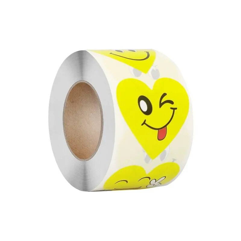 1,5-inčni Crtić Nasmiješeno lice Lijepljenje Rođendan Vjenčanje Festival Dekor Poklon Pečaćenje Naljepnica Kuverta Pozivnica Naljepnica Naljepnica
