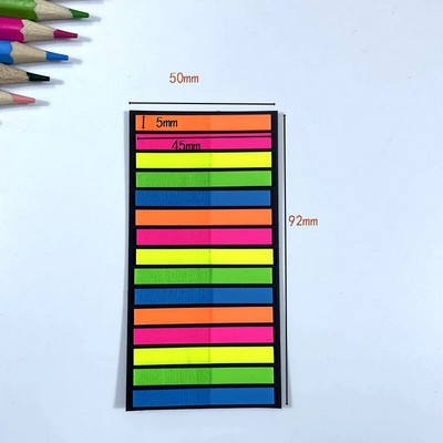 300 komada ljepljivih bilješki s indeksom boja Ultra-fine naljepnice s indeksnim naljepnicama PET marker za ljepljive bilješke umjesto prozirnih naljepnica