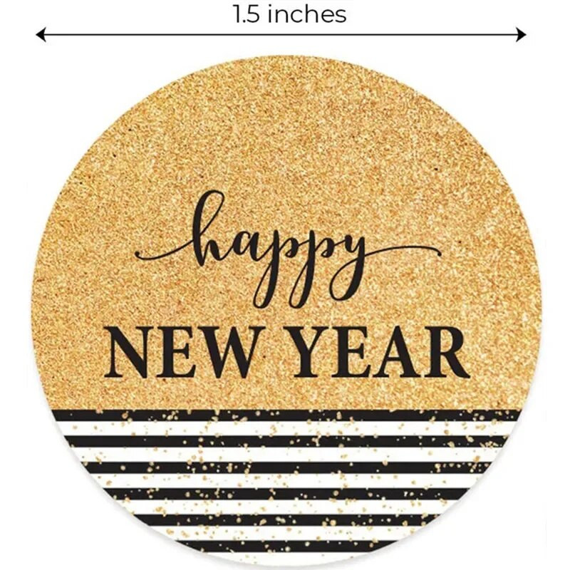 1,5-tolline ümmargune head uut aastat kleebis Kodupeo kaunistuse pitsat kleebis uusaasta kingitus kleebis kirjatarvete ümbrik küpsetussilt