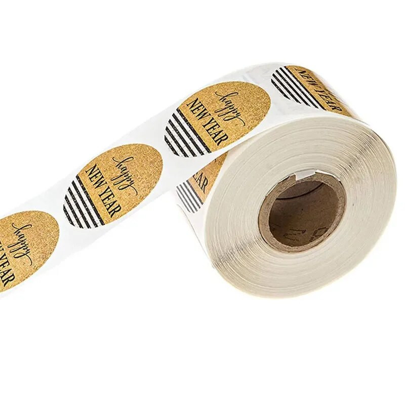 1,5-tolline ümmargune head uut aastat kleebis Kodupeo kaunistuse pitsat kleebis uusaasta kingitus kleebis kirjatarvete ümbrik küpsetussilt