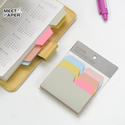 90 бр. Morandi Memo Pad Ledger Index Tab Sticky Note for Page Marker Planner Самозалепваща се бележка Офис Училищни канцеларски материали