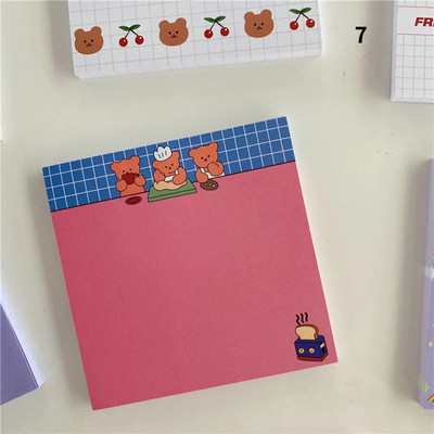 50 lehte karu kleepuvad märkmed armas memoleht Märkmik Kontor Jäta sõnum Kontor Koolitarbed Kirjatarbed