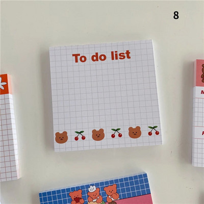 50 lehte karu kleepuvad märkmed armas memoleht Märkmik Kontor Jäta sõnum Kontor Koolitarbed Kirjatarbed