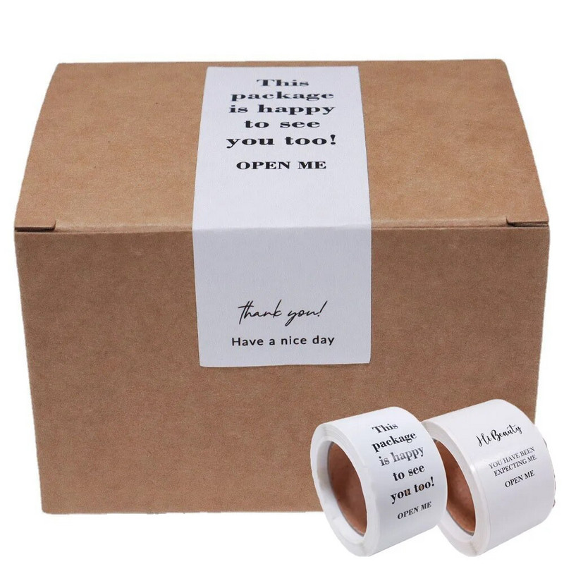 100 tk/rull Täname kleebise pitsat etiketid väikeettevõtete kingituste dekoratiivkleebiste pakk Kleebise pitseerimispakett on hea meel teid näha