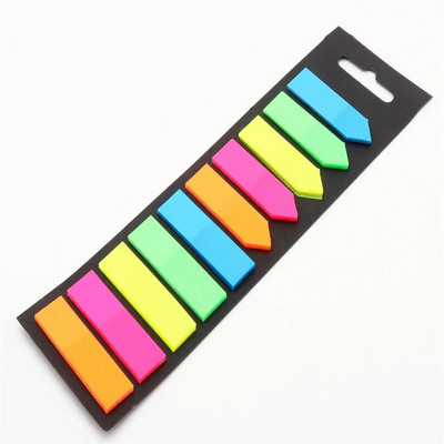 200 φύλλα Χρώμα φθορισμού Υπόμνημα Αυτοκόλλητες σημειώσεις Σελιδοδείκτης Σημειωματάριο Αυτοκόλλητο Χαρτί Σχολικά είδη γραφείου